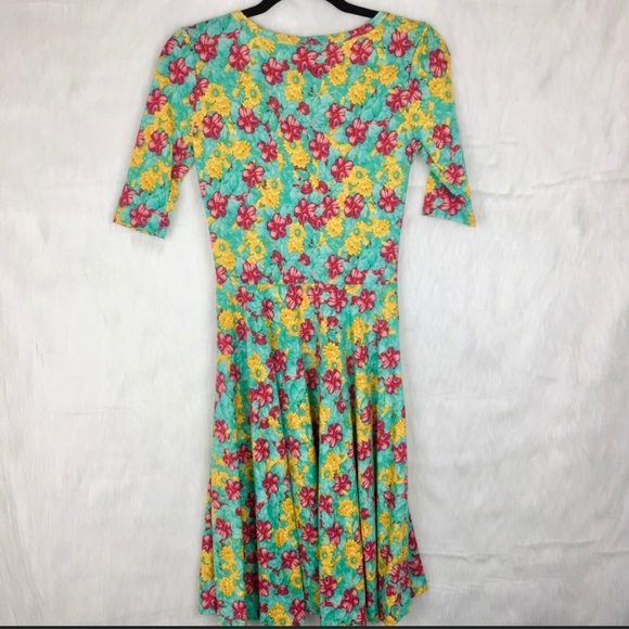Lularoe Floral Nicole Dress - Picture 2 of 6
